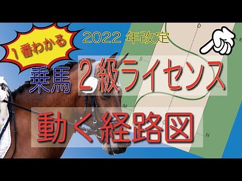 [乗馬] 新乗馬ライセンス２級 新2課目B 見て覚える動く経路図