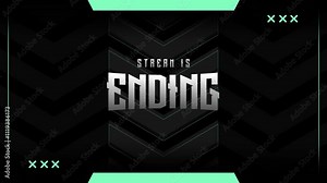 animated stream overlays, starting screen, offline screen, right back screen, ending screen, twitch overlays Stock Video