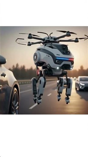 Smart Traffic Robot That Flies and Walks to Detect Accidents| Future Road Safety Robot Traffic Insp