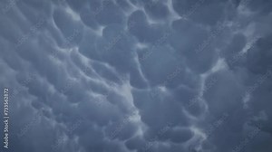 Mammatus cloud formations. Abstract background of wonderful storm cloudscape. Dreamlike sky texture, celestial magic