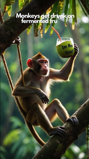 Did you know? Monkeys get drunk on fermented fruit #facts