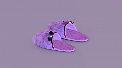 Fuzzy Slippers - Download Free 3D model by Benz (@benitaS)