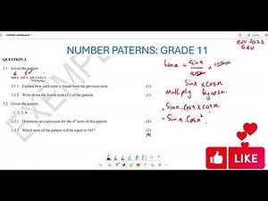NUMBER PATTERNS GRADE 11| PAST EXAM QUESTION| NOV 2023