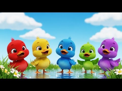 Five Little Girls Having Fun at the Playground | Outdoor Play & Kids Songs