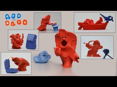 Red & Blue — The 5-Episode Selection | Handmade Stop-Motion 🔴🔵5️⃣