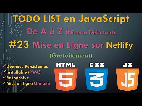 #23/23 Coder une Todo List en Javascript De A à Z Pour Débutant (2020) Mise en Ligne Gratuitement