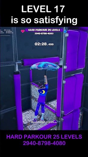 Fortnite Hard Parkour XP Deathrun Map Level 17