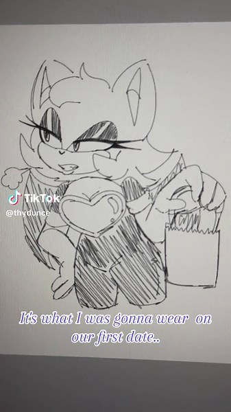 Sonic Art: Rouge the Bat Digital Illustration | Knuckles' First Date