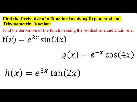 Derivative Involving Exponential and Trigonometric Functions