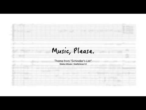 Theme from "Schindler's List" (Sibelius Ultimate & NotePerformer 3)