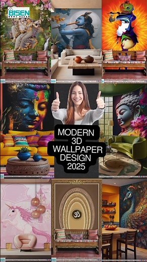 ✨Transform your living space with stunning 3D wallpaper designs in our latest video🎨 #interiordesign
