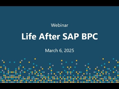Life After SAP BPC 2025