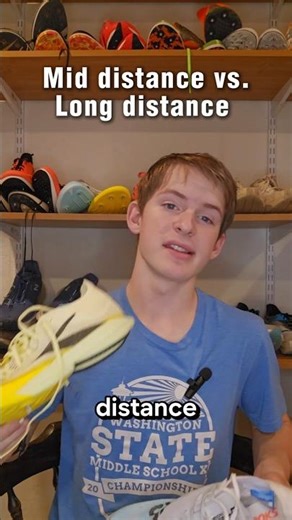 mid distance vs long distance spikes #running #trackandfield #spikes