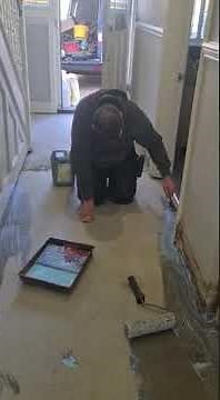 Applying a coat of P51 Ardex floor primer #shorts