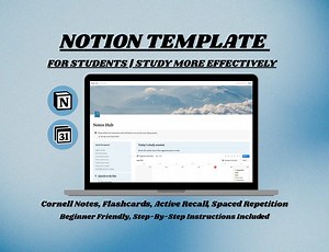 Notion Template for Students: Cornell Notes, Active Recall, Spaced Repetition - Etsy Canada