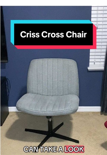 This is the criss cross chair made specifically so you can sit with your legs crossed. It now comes with wheels. #chair #backpain #tiktokshop #fallsale #comfortablechair