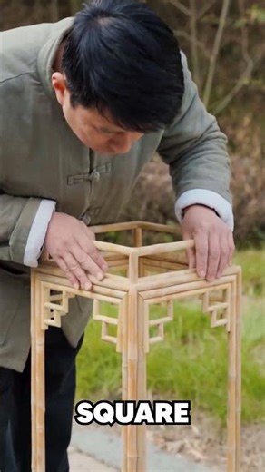 This Bamboo Table Will Blow Your Mind 🤯 #craftsmanship #diy #shorts