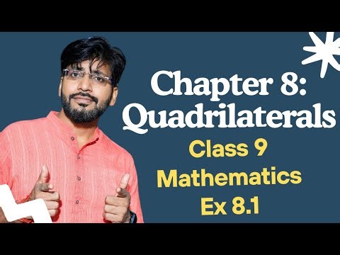 Class 9th Chapter 8 Quadrilaterals Ex 8.1 #vccmaths