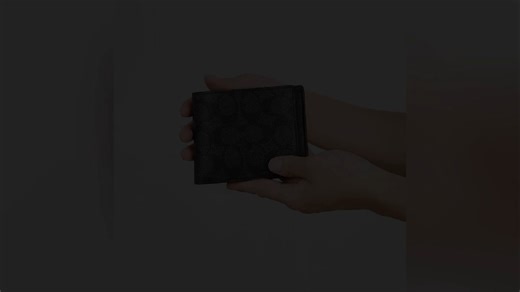 蔻驰COACH男包浮雕印花短款对折钱包CW3，轻便实用，适合日常通勤与旅行，简约设计彰显品味。