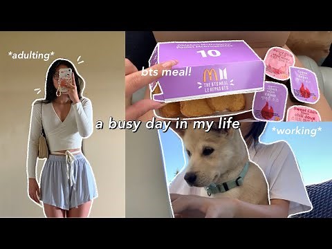 DAILY VLOG | a busy day in my life as a college student | BTS meal, cooking & new camera unboxing 🍀