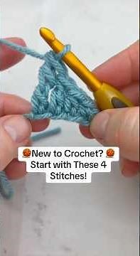 4 Basic Crochet Stitches Every Crocheter Should Know! 🧶SC, HDC, DC, & TR Explained!