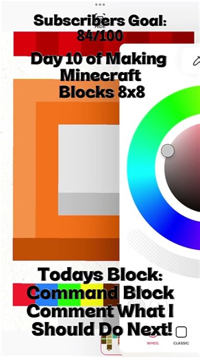 Day 10 of Making Minecraft Blocks 8x8! (Command Block)