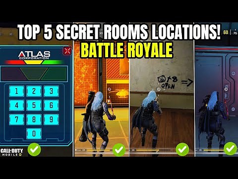 TOP 5 Secret Rooms Locations In COD MOBILE Battle Royale 2025 | Secret Places For High Loots in CODM