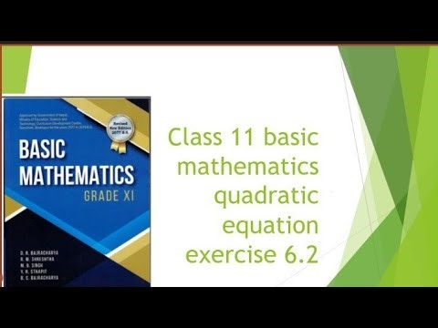 class 11 quadratic equation exercise 6.2