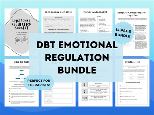DBT Emotional Regulation Worksheets Bundle: Teen Mental Health (PDF Digital Download) - Etsy