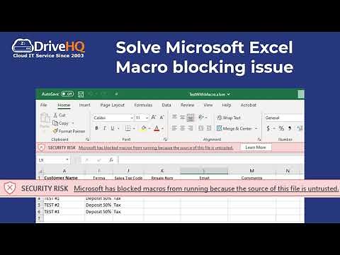 Solve Microsoft Office file Macro Security Blocking issue when the file is on a network drive