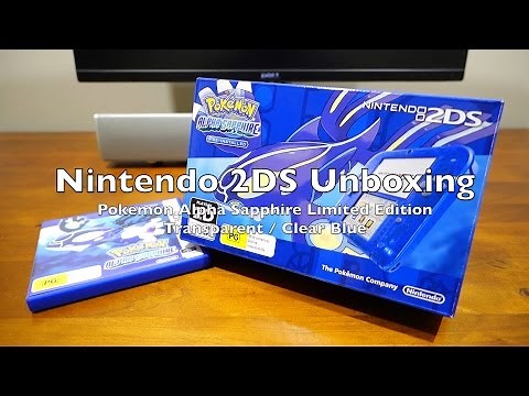 Nintendo 2DS Transparent Blue Pokemon Alpha Sapphire Unboxing