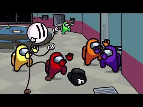 Among Us Distraction Dance with Henry Stickmin Dancing