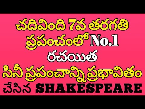 No School Education, Yet no 1 greatest writer Shakespeare | Influenced Cine world