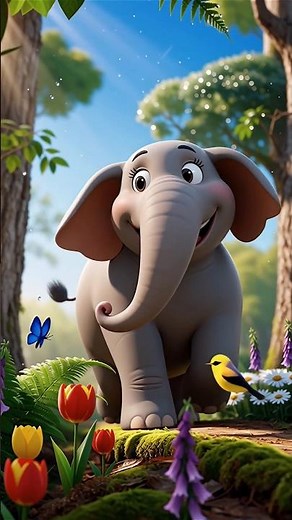 🐘Ek Mota Hathi | एक मोटा हाथी | Hindi Rhymes for kids #shorts #ekmotahathighumechala