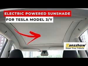POV Walkthrough Install: Hansshow Model Y Electric Retractable Glass Roof Sunshade