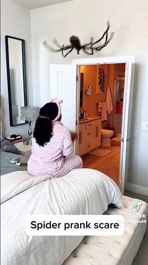 Spider Prank Scare Funny #funny #shortvideos #pranks #viralvideo #foryou #fun