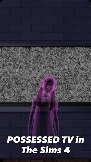 Your TV can get POSSESSED in The Sims 4! #Sims #sims4 #thesims #thesims4 #simstagram #simstagrammer #simslife #simsta #sims4life #sims4gameplay #sims4game #sims4memes #sims4tips | Onlyabidoang