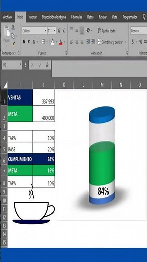 Gráfico Cilindro En EXCEL #excel #excelblue #graficos #exceltips