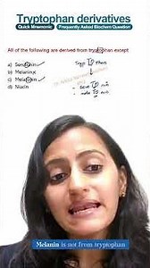Amino Acid Derivatives - Tryptophan | Super Easy Mnemonics | Biochemistry Mnemonics