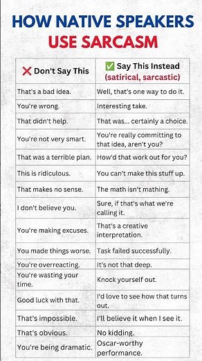 How Native Speakers Use Sarcasm