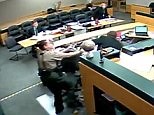 Deputies tackle suspect after he smashes computer in courtroom
