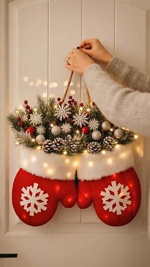 68 reactions · 9 comments | ✨ Be the house everyone admires!  These mitten-shaped wreaths glow with berries, pine, and holiday magic.  The 2025 Glow Mitten Wreath shines bright on your door, creating a festive welcome for guests.  Add holiday cheer with a cozy mitten design and warm glow. Perfect for Christmas décor lovers! ❤️ Get it! https://www.situationi.com/products/twinkling-christmas-mitten-wreath-with-120-led-lights-10h-auto-timer | Situationi | Facebook
