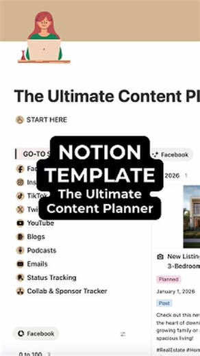 Notion Template Content Planner for Enhanced Productivity
