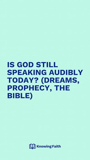 1.9K views · 19 reactions | Is God still speaking audibly today? How would you define prophetic ministry in the context of the church? How is prophecy different from preaching and teaching? Where does the Bible make the distinction between prophetic office and prophetic ministry? We tackle these questions and more in this week's episode, Is God Still Speaking Audibly Today? (Dreams, Prophecy, The Bible). Available now everywhere you listen to podcasts! | Knowing Faith | Facebook