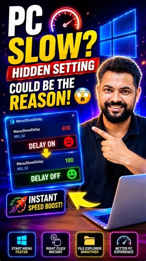 Windows PC Slow? Change This Hidden Setting! ⚡#windows #windows11 #pctips #techhelp4you #shorts