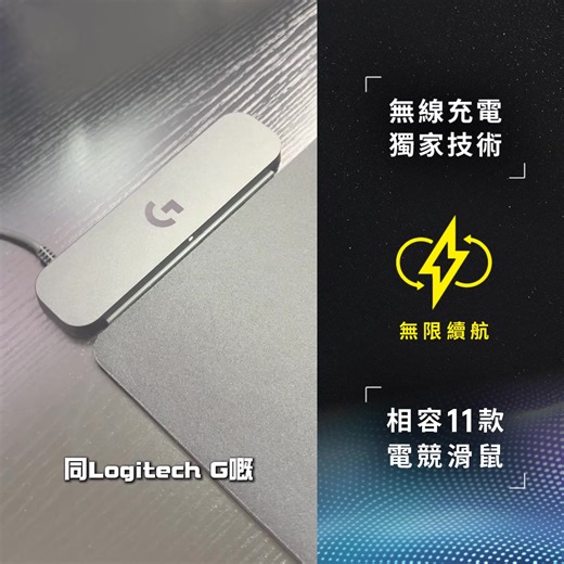 超人氣直播主 — 蔥蔥🌱活力推薦 ✦ 𝑷𝑶𝑾𝑬𝑹𝑷𝑳𝑨𝒀 𝟐 👑 無線充電滑鼠墊 ✦ 一齊睇 ➥ https://logi.club/POWERPLAY2火熱開賣中 即充即玩永遠在線 | Logitech G 強勢上市 ⚡POWERPLAY 2｜無線充電滑鼠墊 🔦—— 活動價 ❢ $999 ⭔ 購入即送 🪢 限定LOGI G電話繩 💡無線續航，決勝關鍵時刻唔再斷電！ —— 𝘾𝙝𝙖𝙧𝙜𝙚𝙨 𝙘𝙤𝙢𝙥𝙖𝙩𝙞𝙗𝙡𝙚 𝙇𝙤𝙜𝙞𝙩𝙚𝙘𝙝 𝙂 𝙢𝙞𝙘𝙚 ⭔ 全球唯一「邊玩邊充」無線充電系統 ⭔ 無論滑鼠高速移動或靜止，都能維持充電狀態 ⭔ 即插即用，無須額外設定，戰力全面升級！ 💡產品的極佳特色 —— 𝘼𝙡𝙬𝙖𝙮𝙨 𝘾𝙝𝙖𝙧𝙜𝙞𝙣𝙜 = 𝙆𝙀𝙀𝙋 𝙋𝙡𝙖𝙮𝙞𝙣𝙜 ★ ⭔ 支援 11 款 Logitech G 滑鼠，遊戲體驗再進化！ ⭔ 極致 3.5mm 超薄設計，柔軟鼠墊，戰局更流暢！ ⭔ 減少碳排放 35%，環保升級，效能更優化！ Logitech G 獨
