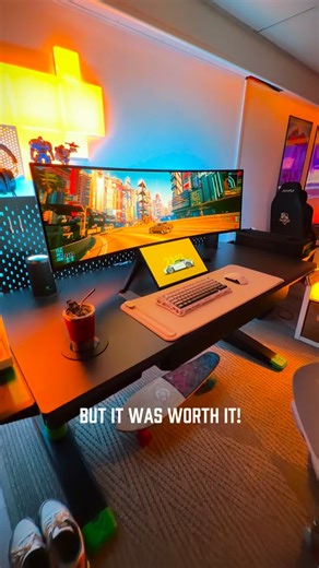 Gabe | Tech & Lifestyle Content Creator | Almost broke my back 😮‍💨 But now I have a cyberpunk themed desk that I always wanted 👀 This is the Cyberone Desk by the folks over at... | Instagram
