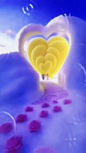 Animated Love Story in Beautiful Heart Motif