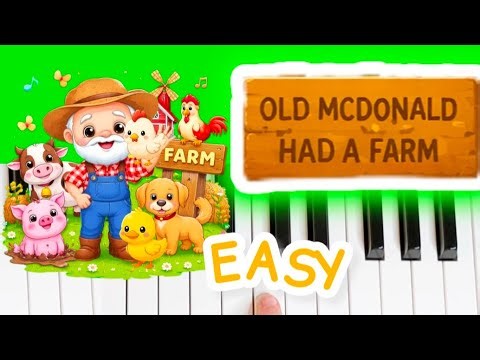 Old McDonald Had a Farm 🐮 Easy Piano Tutorial | Build a Farm While Playing!