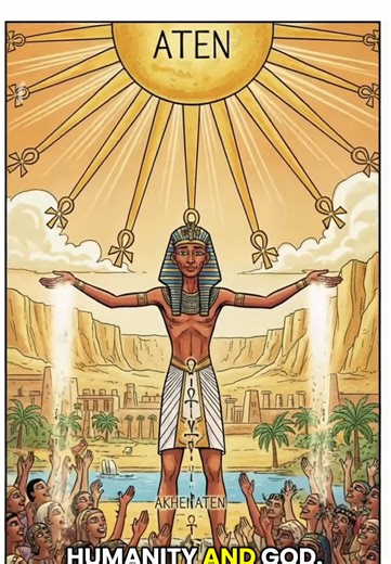 Akhenaten shattered centuries of tradition by elevating Aten as the one true god—the sun disk itself—igniting Egypt’s most radical spiritual revolution and proving how dangerous a new idea can be ☀️⏳ Hashtags (all together): #AncientEgypt #Akhenaten #Aten #SunWorship #ReligiousRevolution